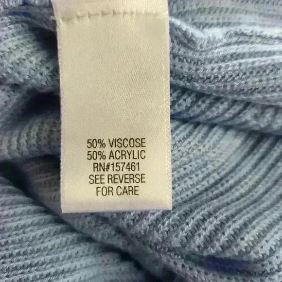 Croft & Barrow XS Petite Pretty Light Blue Sweater 3/4 Raglan Sleeves Hip Detail - Picture 9 of 10